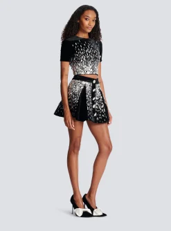 Embellished Crop Top-Balmain Online