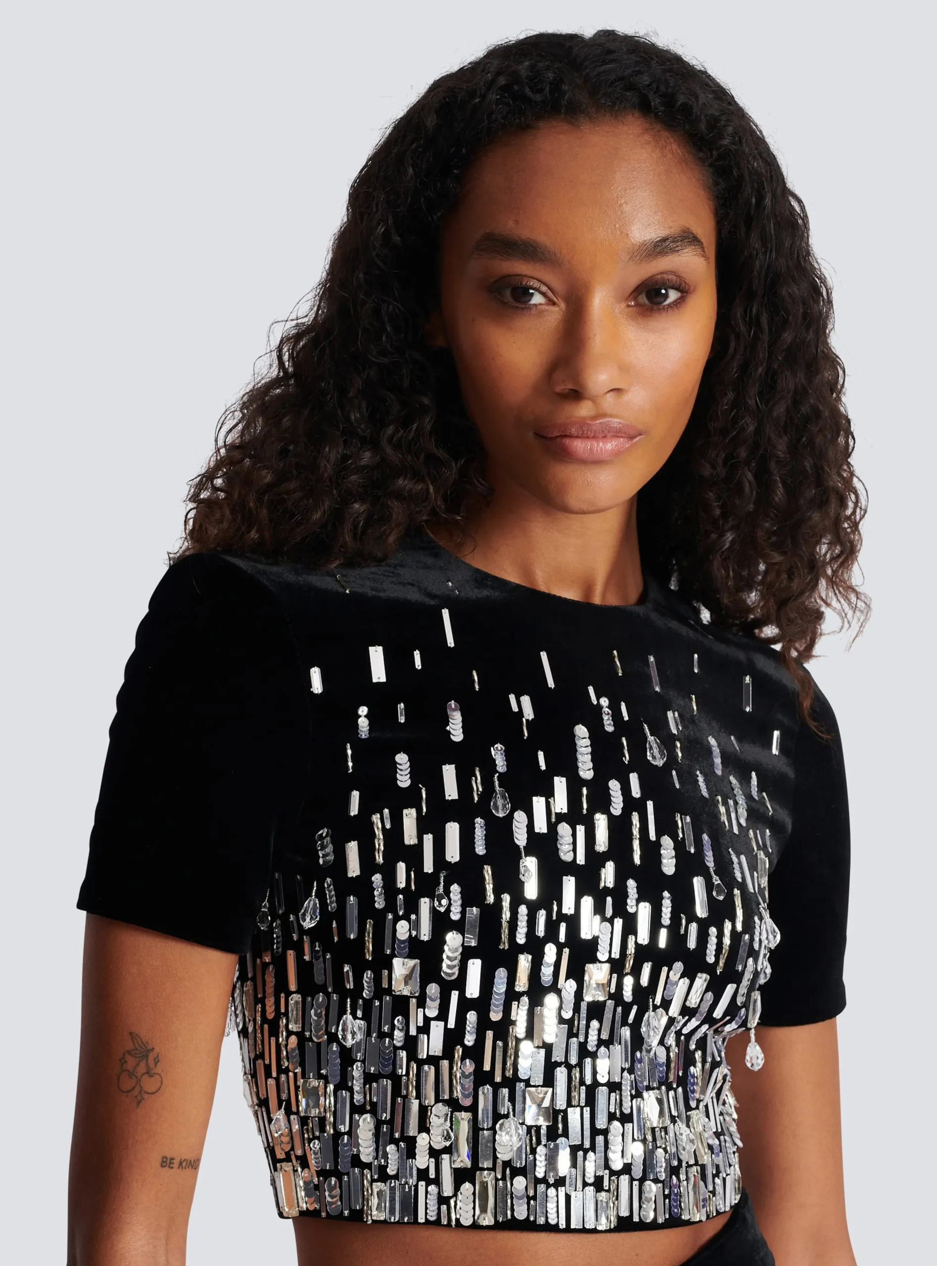 Embellished Crop Top-Balmain Online