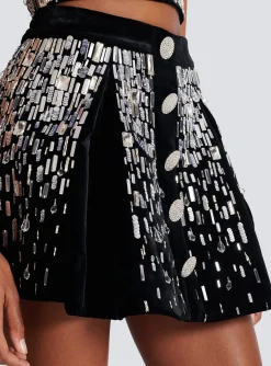 Embellished Skater Skirt-Balmain Online