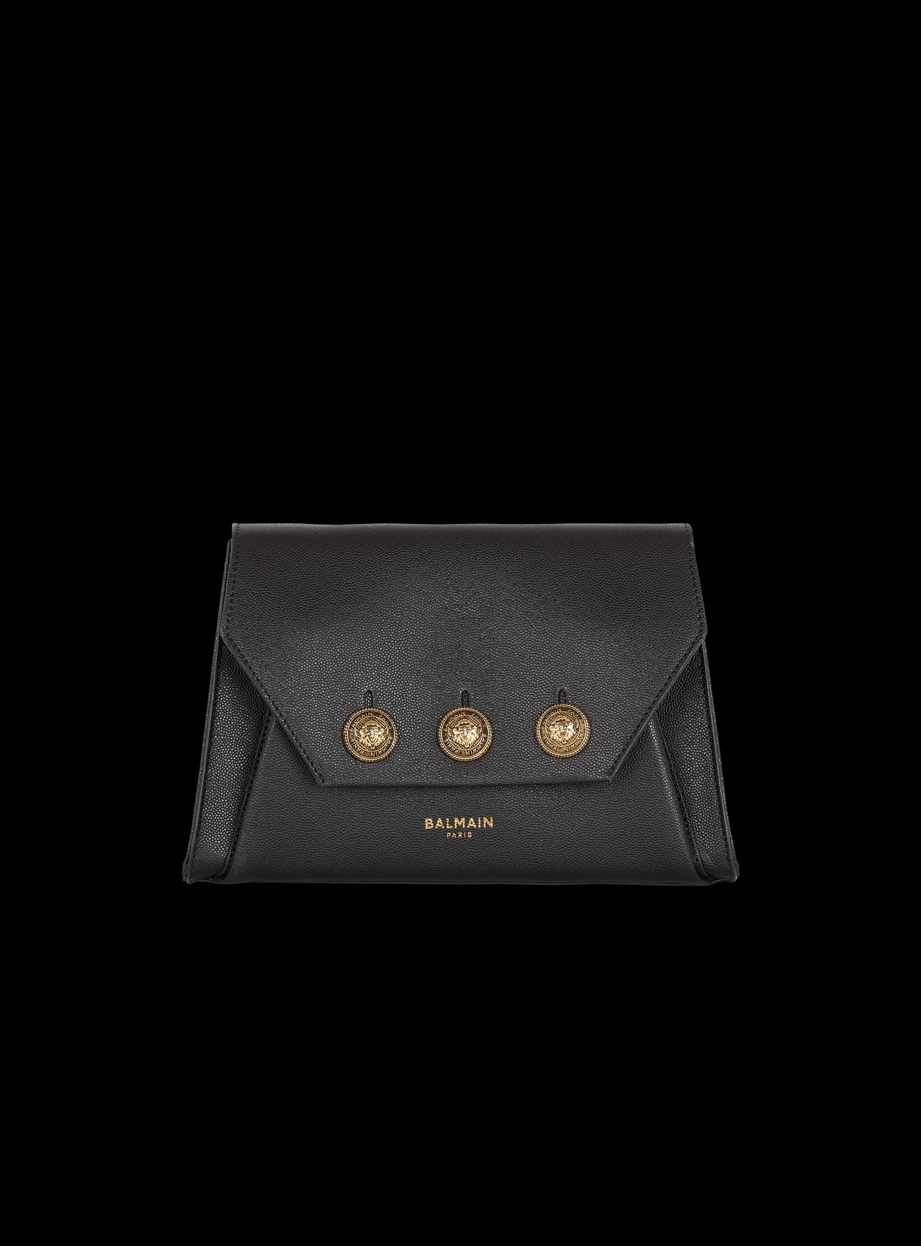Emblème Flap Grained Calfskin Bag-Balmain Clearance