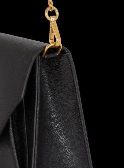 Emblème Flap Grained Calfskin Bag-Balmain Clearance