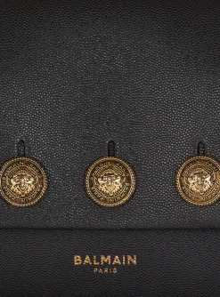 Emblème Flap Grained Calfskin Bag-Balmain Clearance