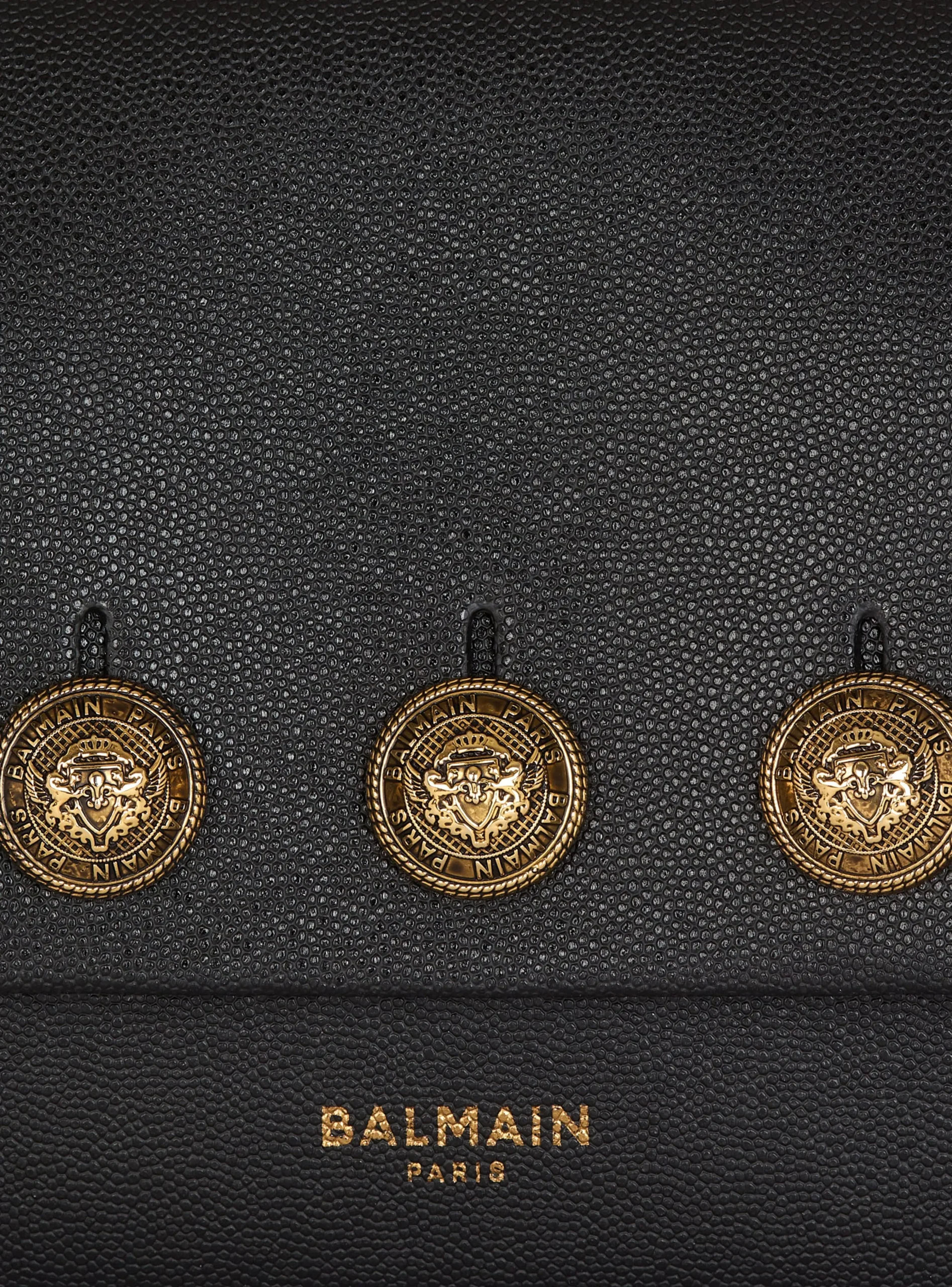 Emblème Flap Grained Calfskin Bag-Balmain Clearance
