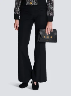 Emblème Flap Grained Calfskin Bag-Balmain Clearance