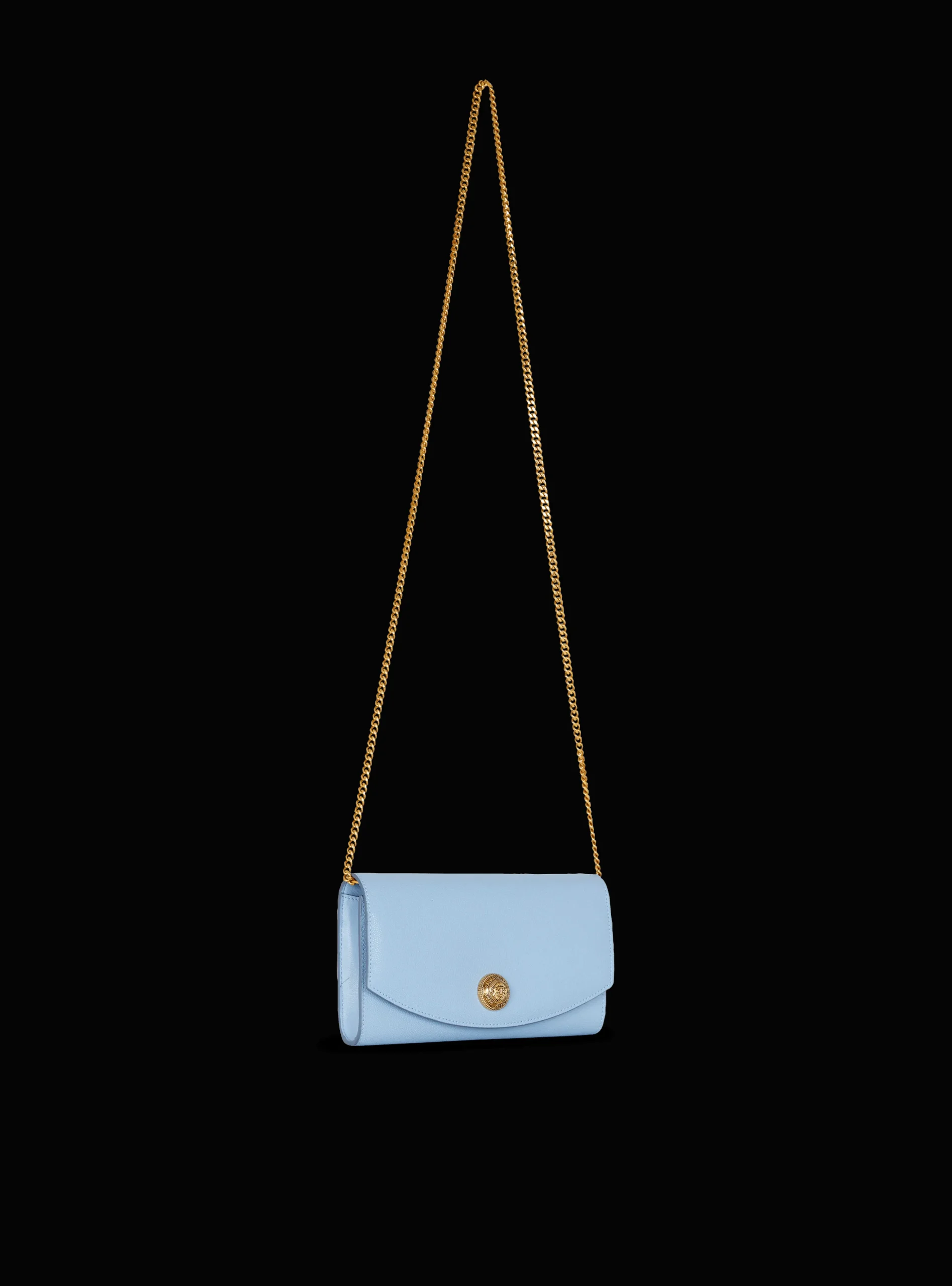 Emblème Grained Calfskin Clutch-Balmain Sale
