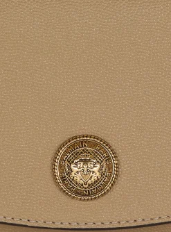 Embl&egrave;me Grained Calfskin Clutch-Balmain Cheap