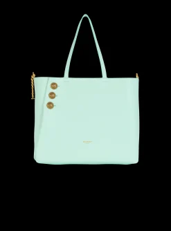 Emblème Grained Calfskin Tote Bag-Balmain Sale