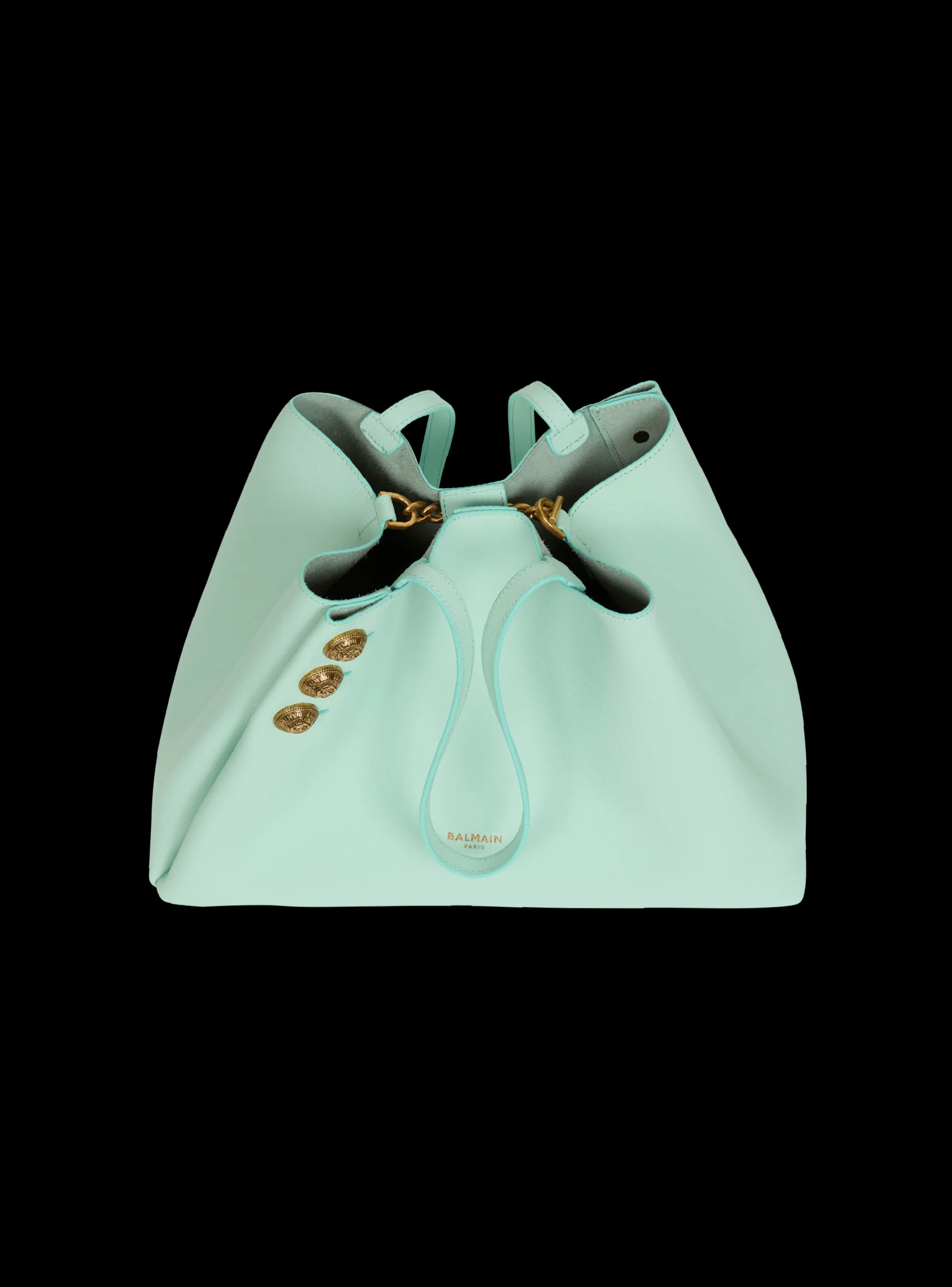 Emblème Grained Calfskin Tote Bag-Balmain Sale