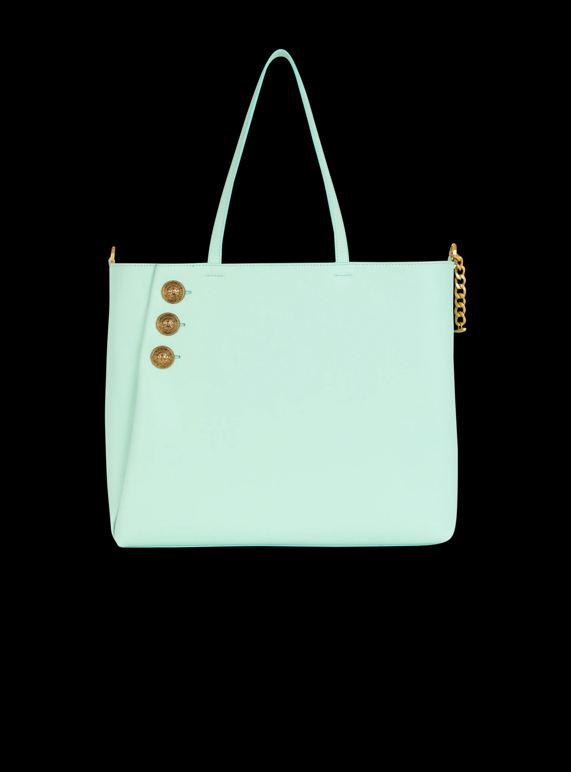 Emblème Grained Calfskin Tote Bag-Balmain Sale