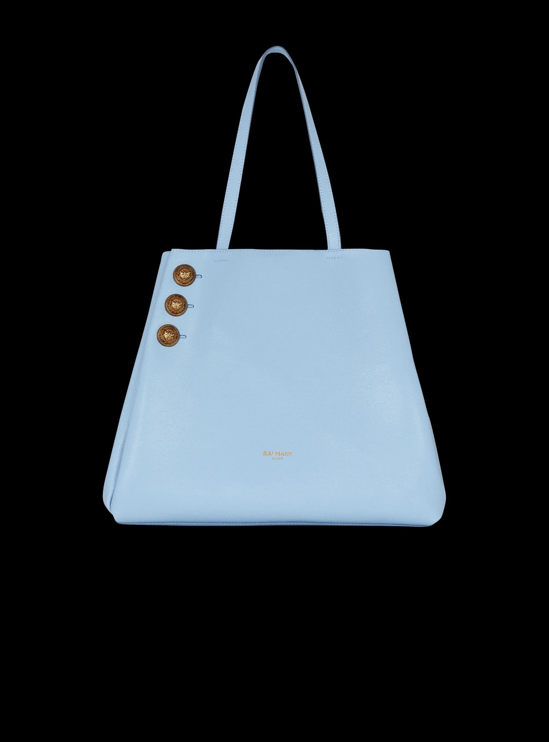 Emblème Grained Calfskin Tote Bag-Balmain Sale