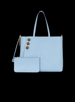 Emblème Grained Calfskin Tote Bag-Balmain Sale