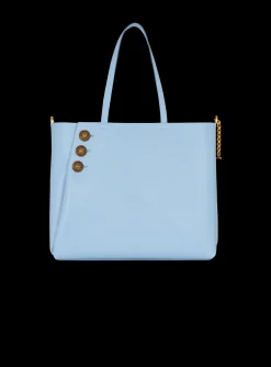 Emblème Grained Calfskin Tote Bag-Balmain Sale