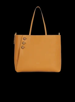 Emblème Grained Leather Tote Bag-Balmain Fashion
