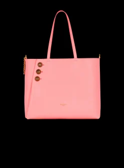 Emblème Grained Leather Tote Bag-Balmain Hot