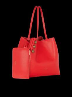 Emblème Grained Leather Tote Bag-Balmain Flash Sale