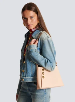 Emblème Handbag In Grained Leather-Balmain Outlet