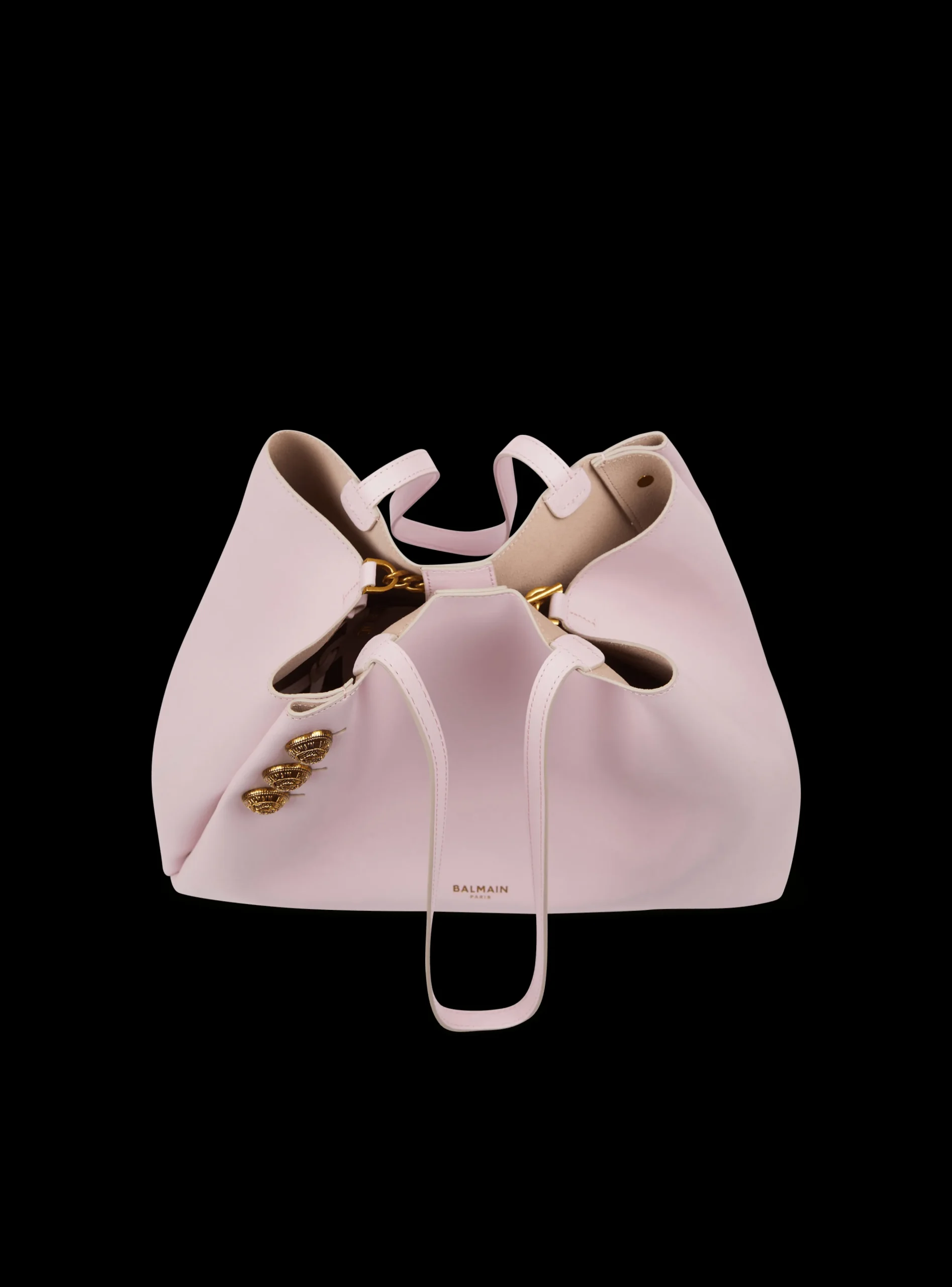 Emblème Leather Tote Bag-Balmain Discount