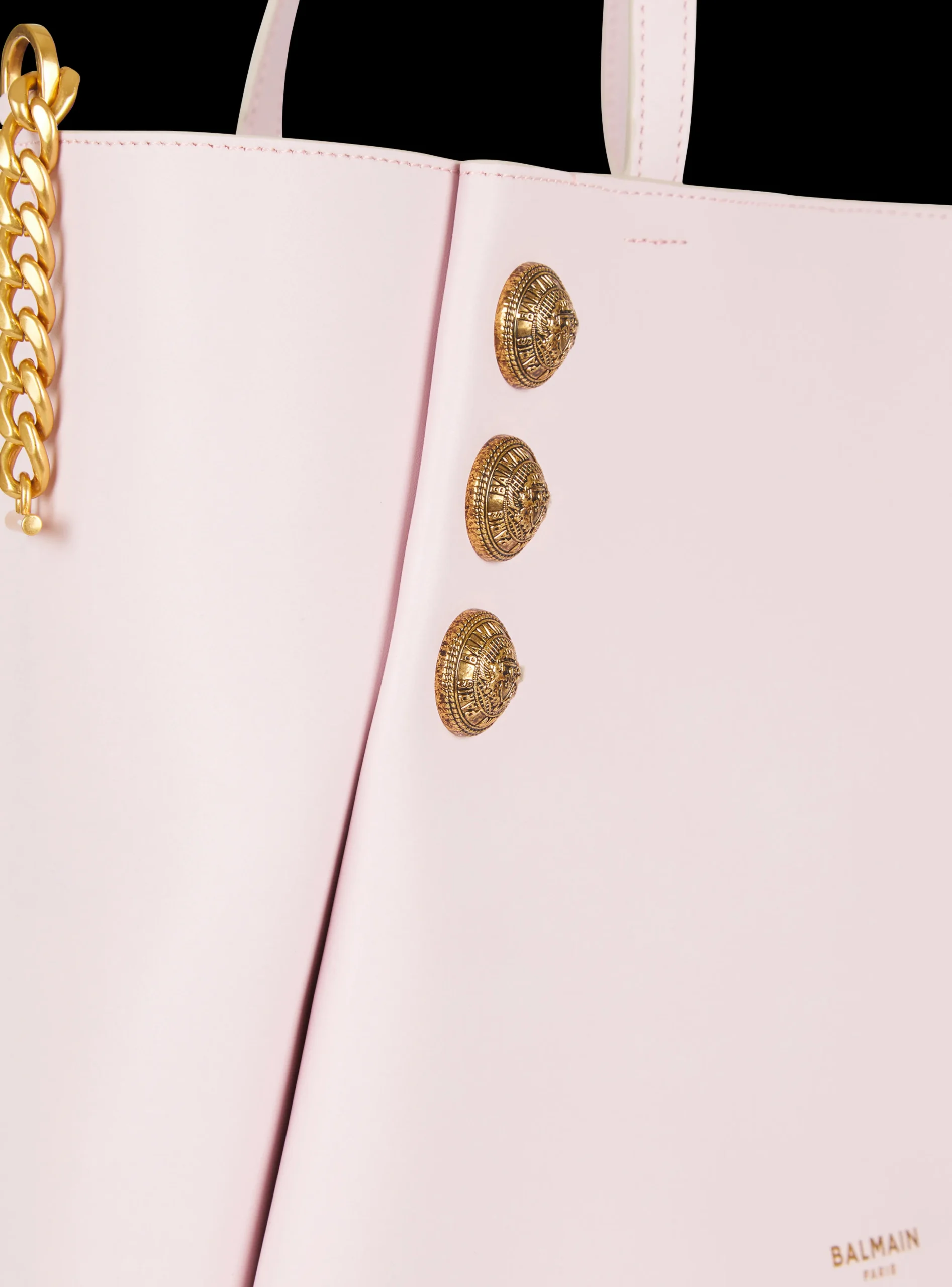 Emblème Leather Tote Bag-Balmain Discount