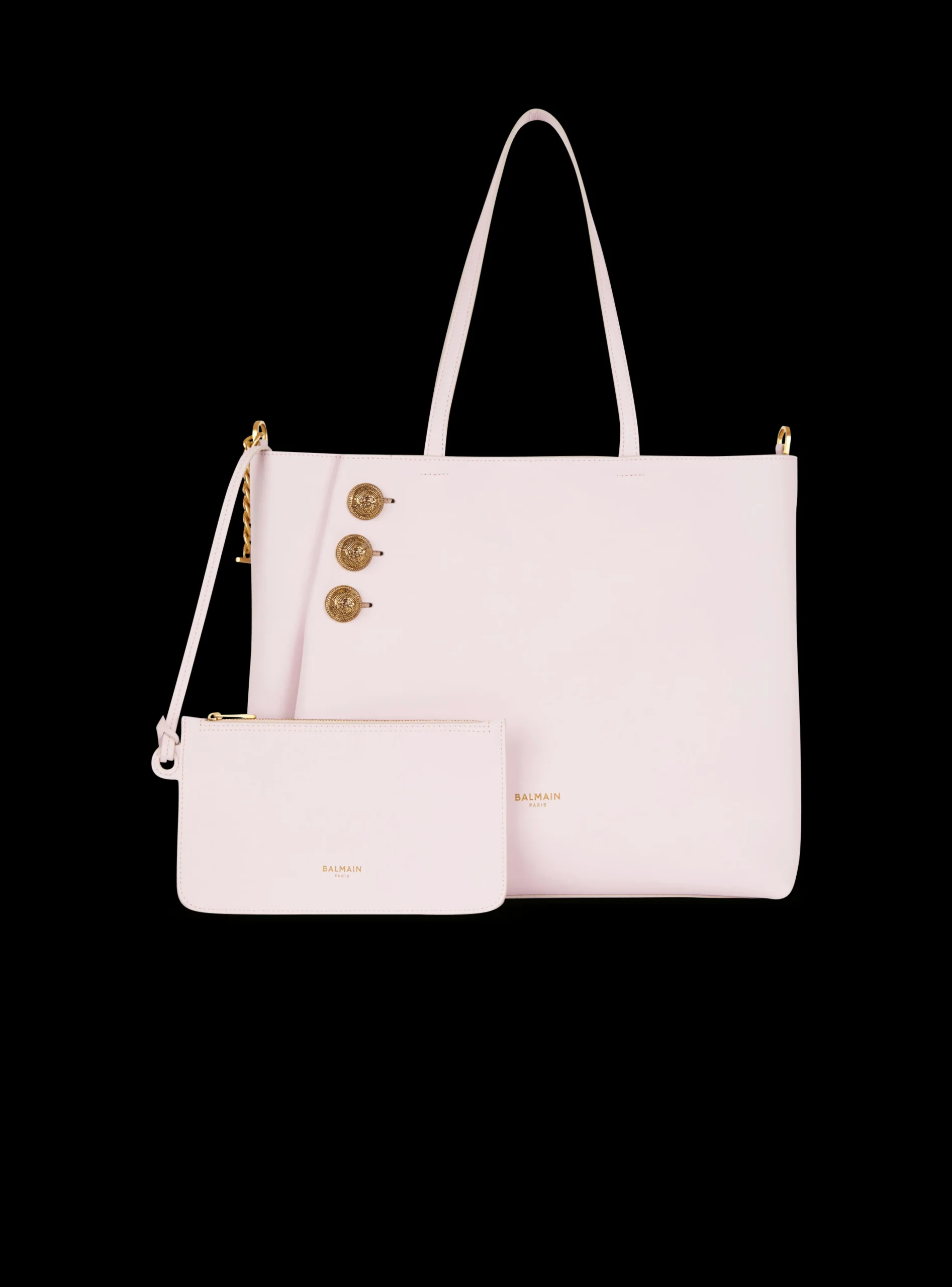 Emblème Leather Tote Bag-Balmain Discount