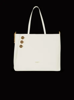 Emblème Leather Tote Bag-Balmain Cheap