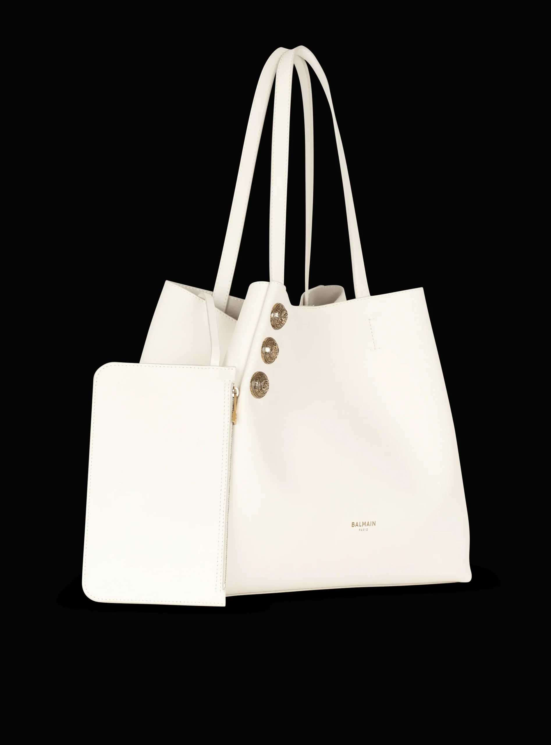Emblème Leather Tote Bag-Balmain Cheap
