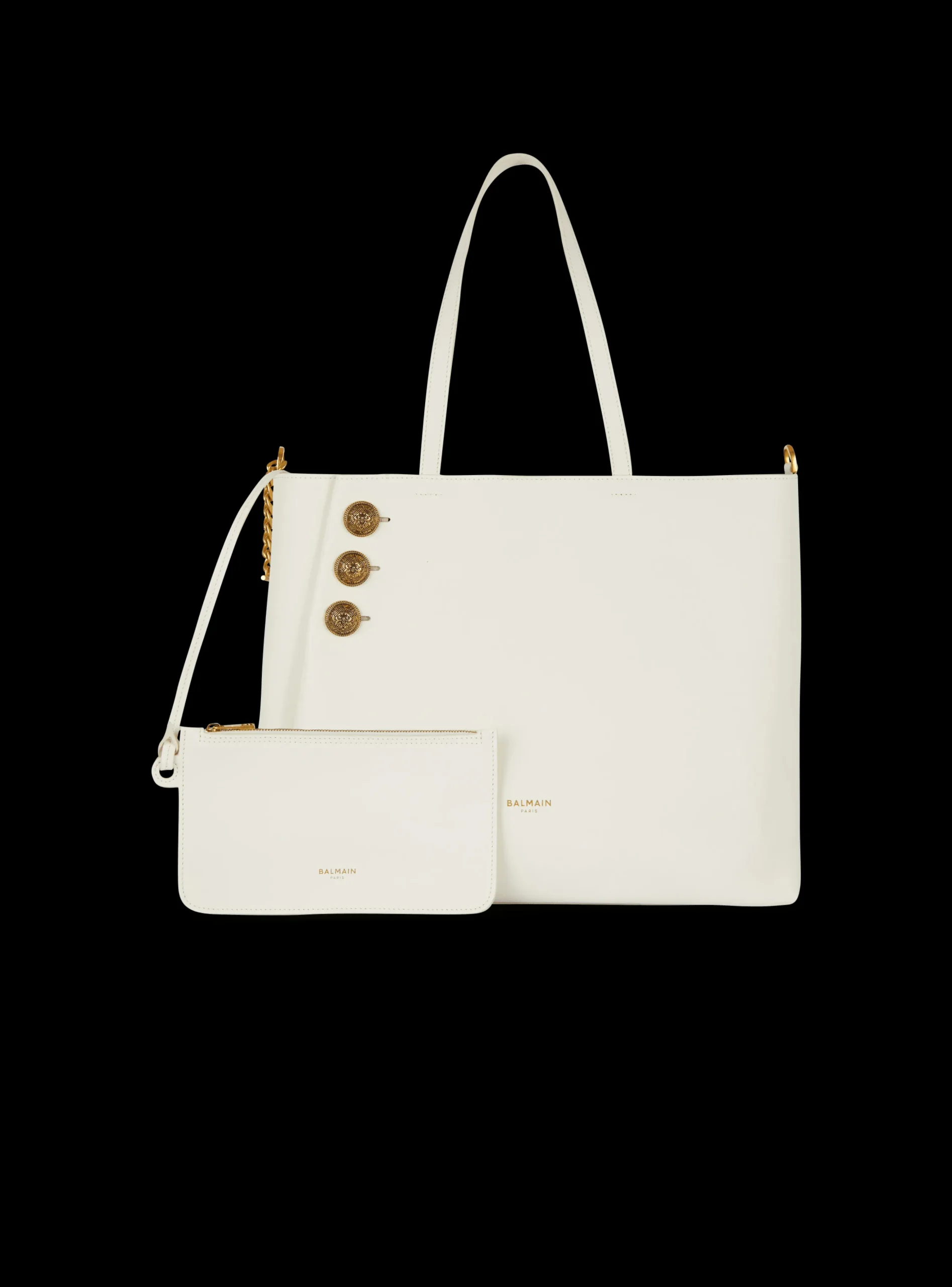 Emblème Leather Tote Bag-Balmain Cheap