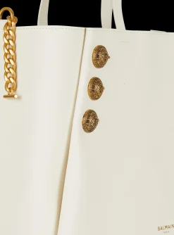 Emblème Leather Tote Bag-Balmain Cheap