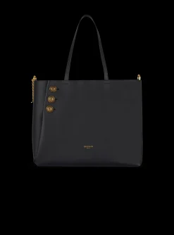 Emblème Leather Tote Bag-Balmain Cheap