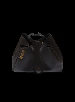 Embl&egrave;me Leather Tote Bag-Balmain Cheap