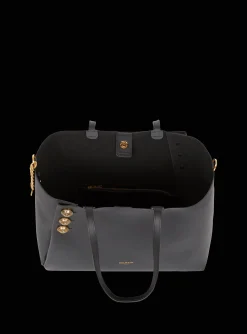 Embl&egrave;me Leather Tote Bag-Balmain Cheap