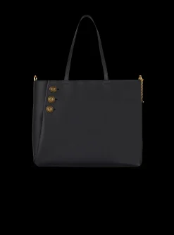 Embl&egrave;me Leather Tote Bag-Balmain Cheap