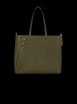 Embl&egrave;me Leather Tote Bag-Balmain Cheap