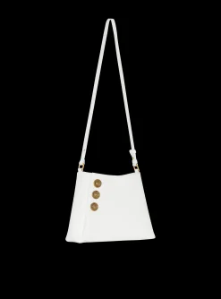Emblème Shoulder Bag In Grained Calfskin-Balmain Discount