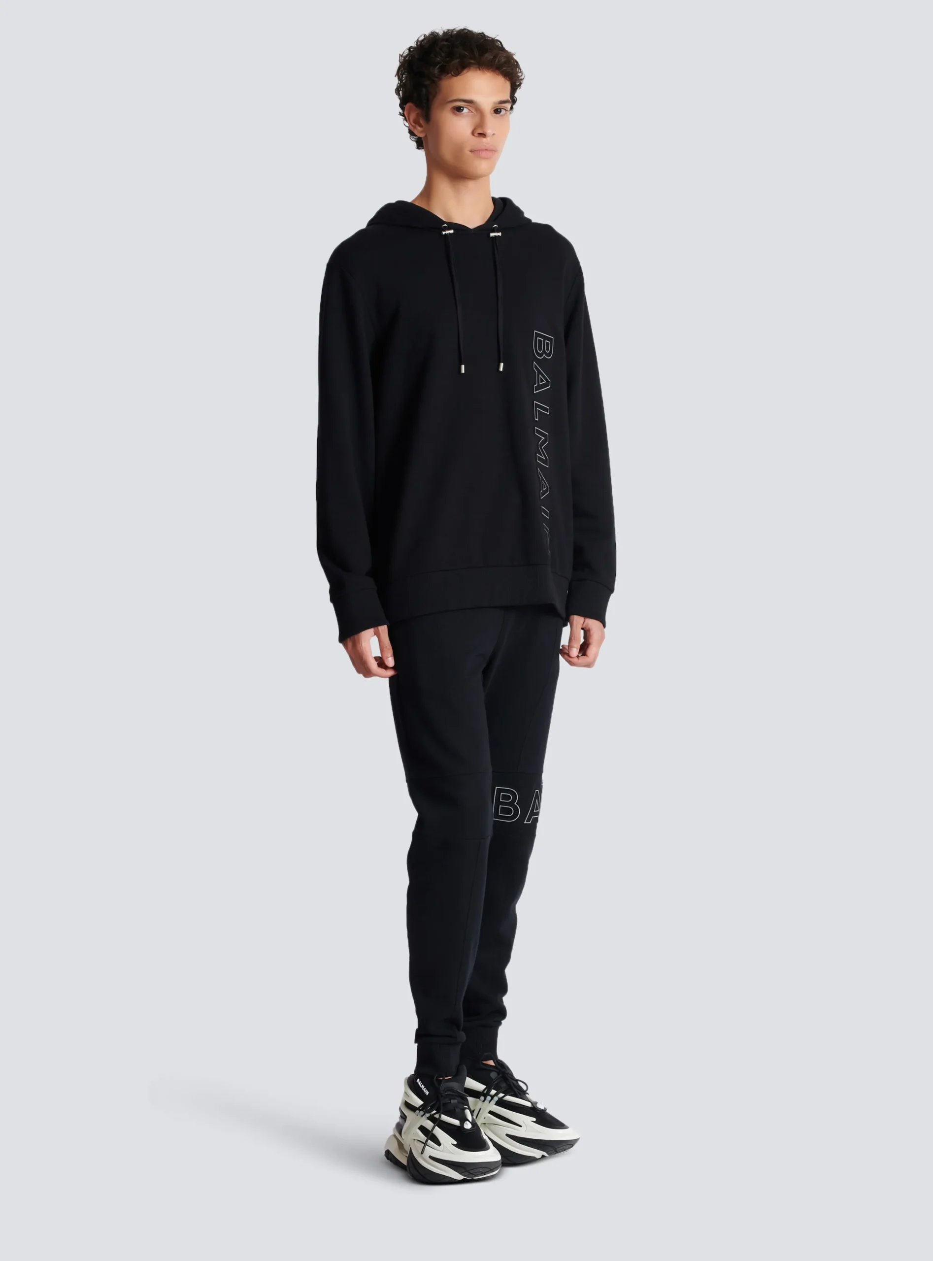 Embossed Hooded Sweatshirt-Balmain Shop