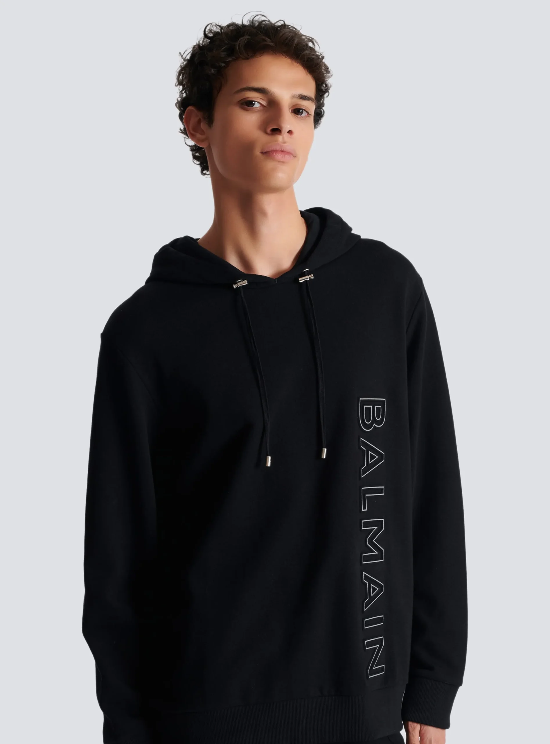 Embossed Hooded Sweatshirt-Balmain Shop