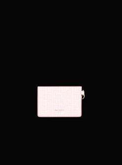 Embossed Calfskin Coin Card Holder-Balmain Flash Sale