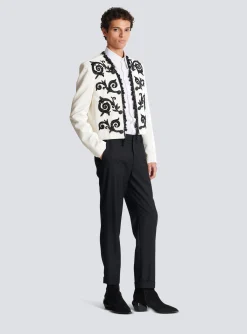 Embroidered Velvet Spencer Jacket-Balmain New