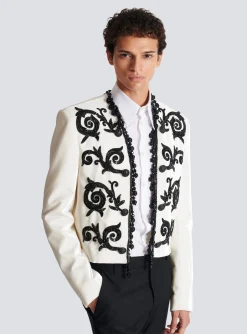 Embroidered Velvet Spencer Jacket-Balmain New