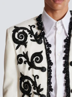 Embroidered Velvet Spencer Jacket-Balmain New