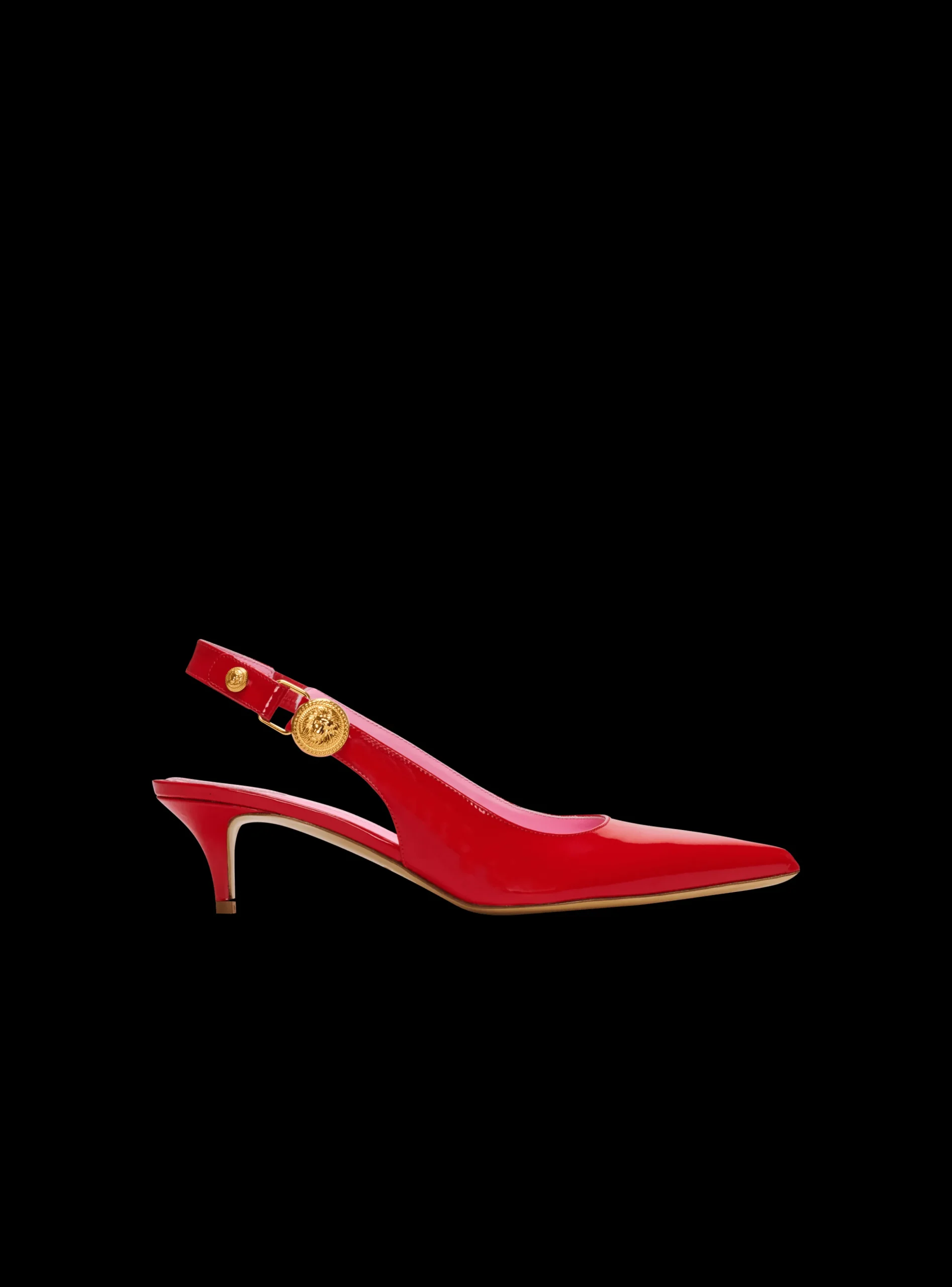 Eva Kitten Slingbacks In Patent Leather-Balmain Flash Sale