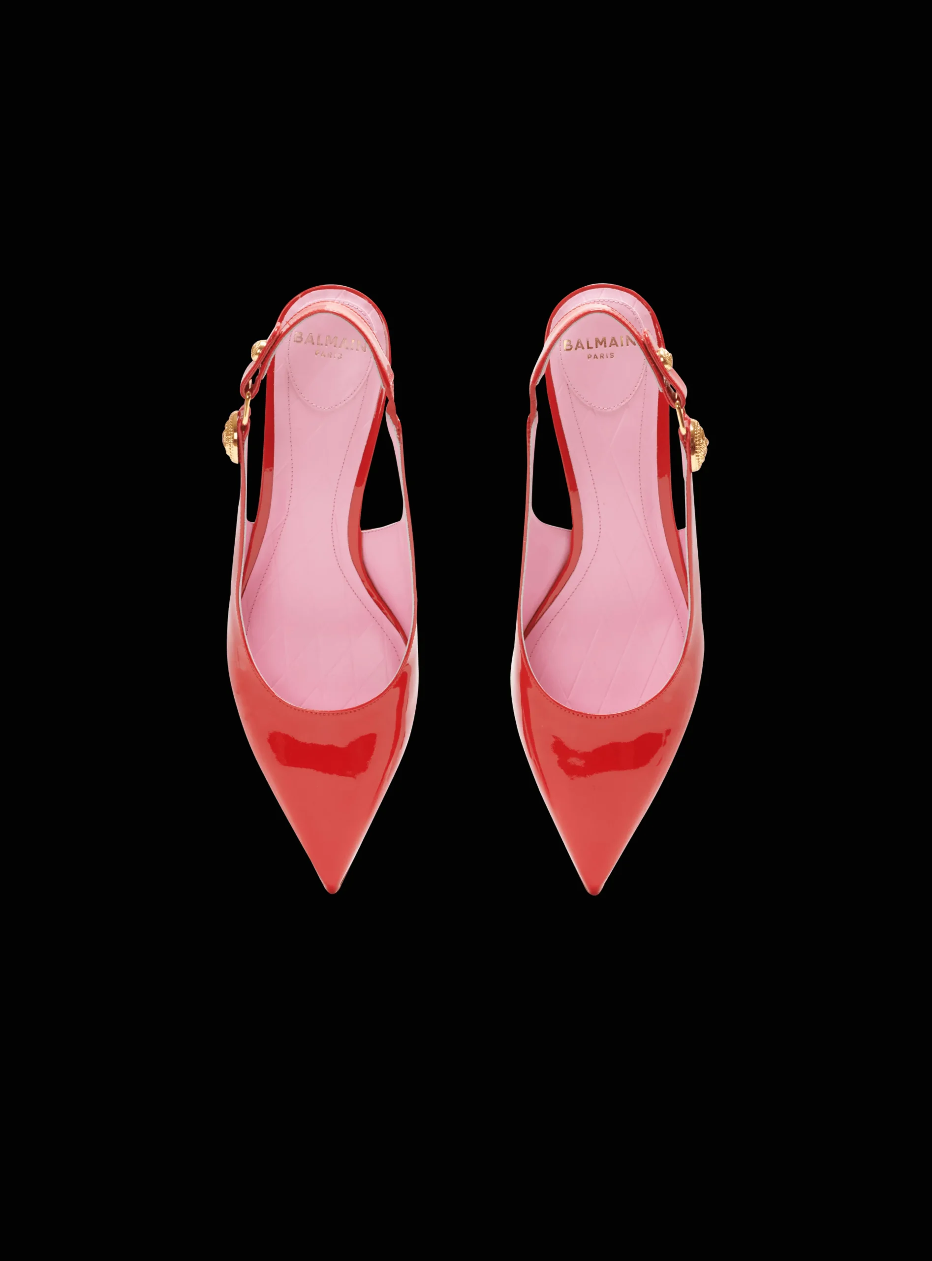 Eva Kitten Slingbacks In Patent Leather-Balmain Flash Sale