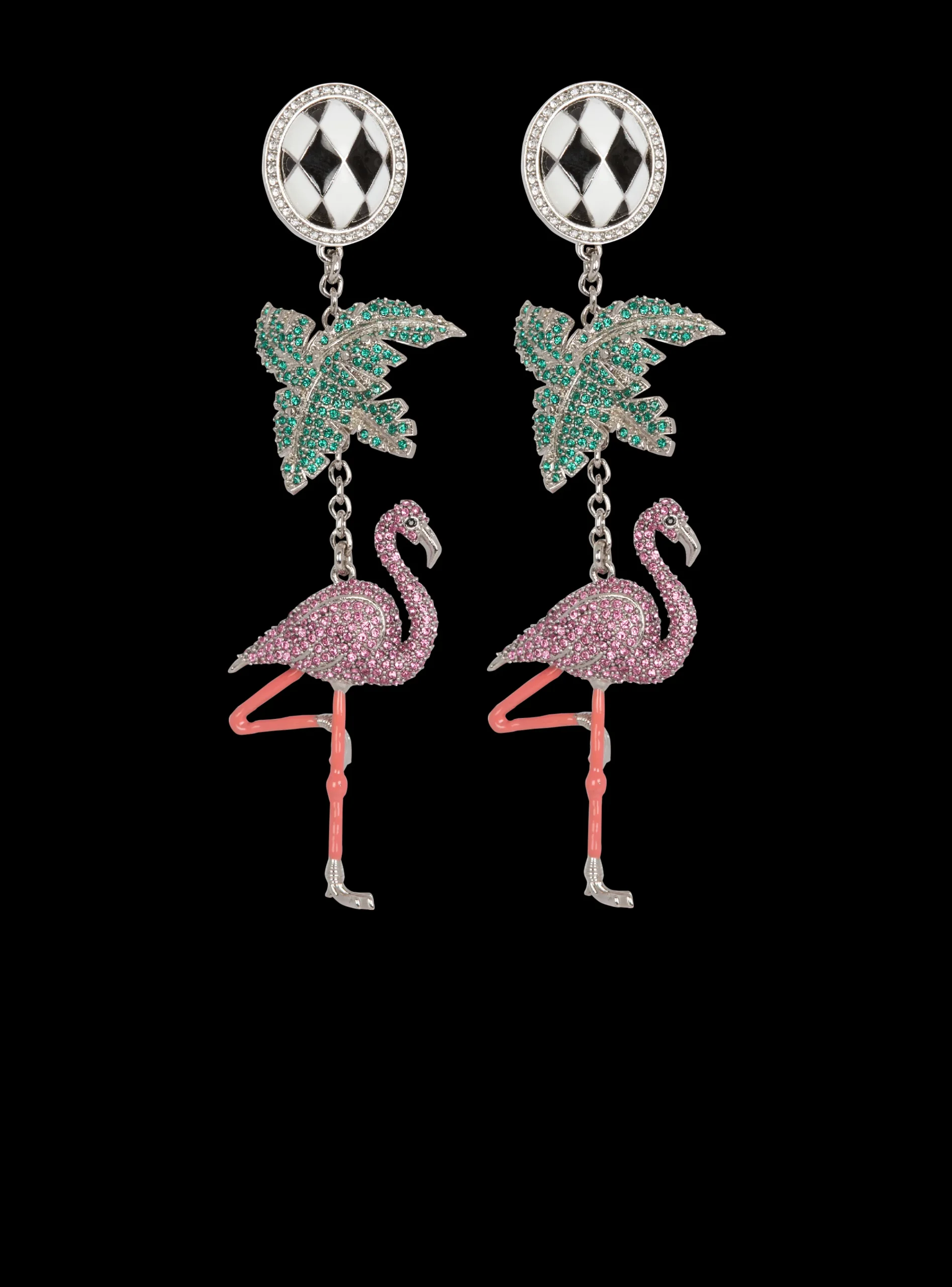 Flamingo Pendant Earrings-Balmain Shop