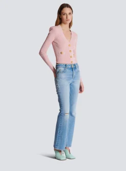Flared Denim Jeans-Balmain Cheap