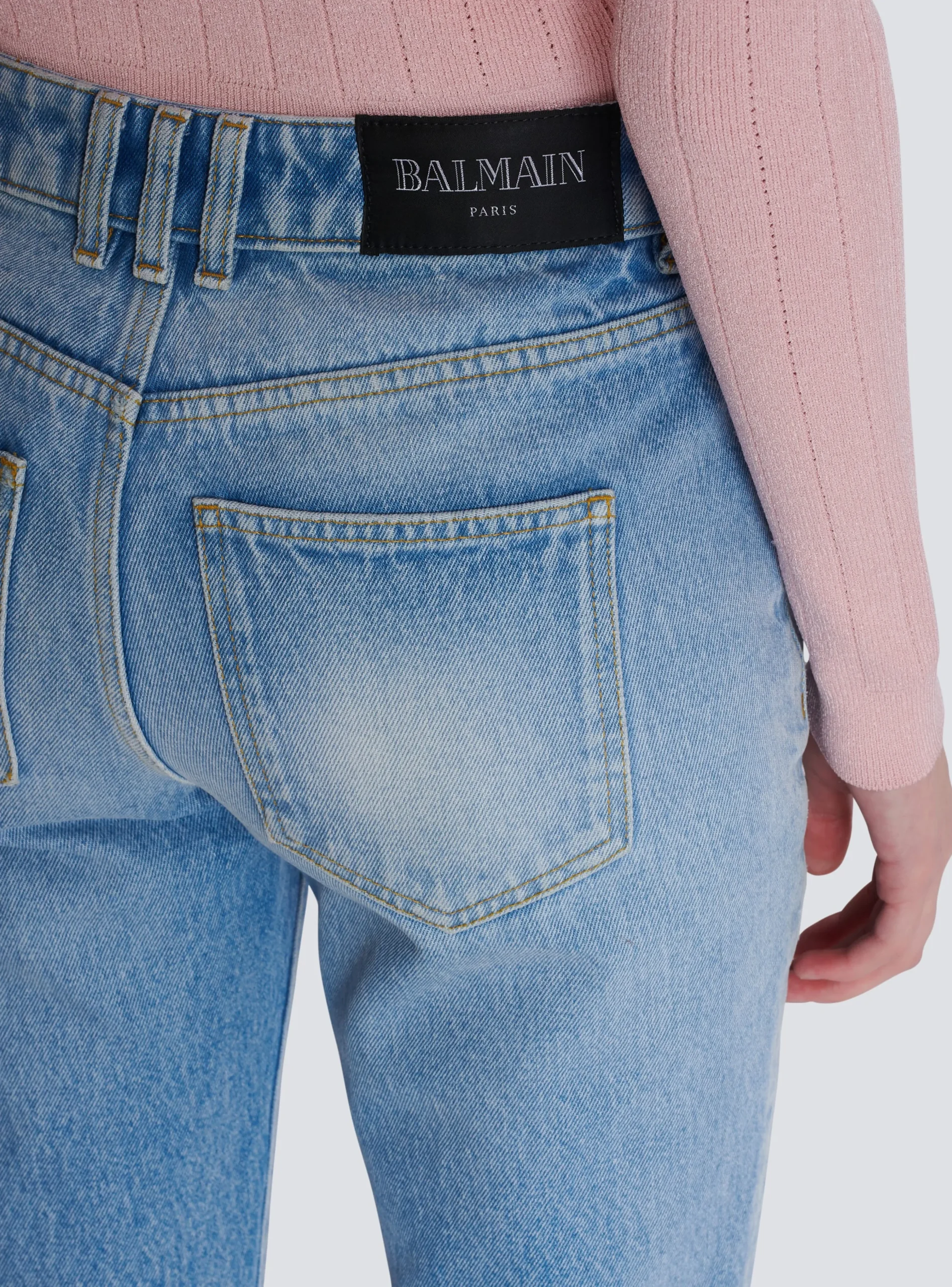 Flared Denim Jeans-Balmain Cheap