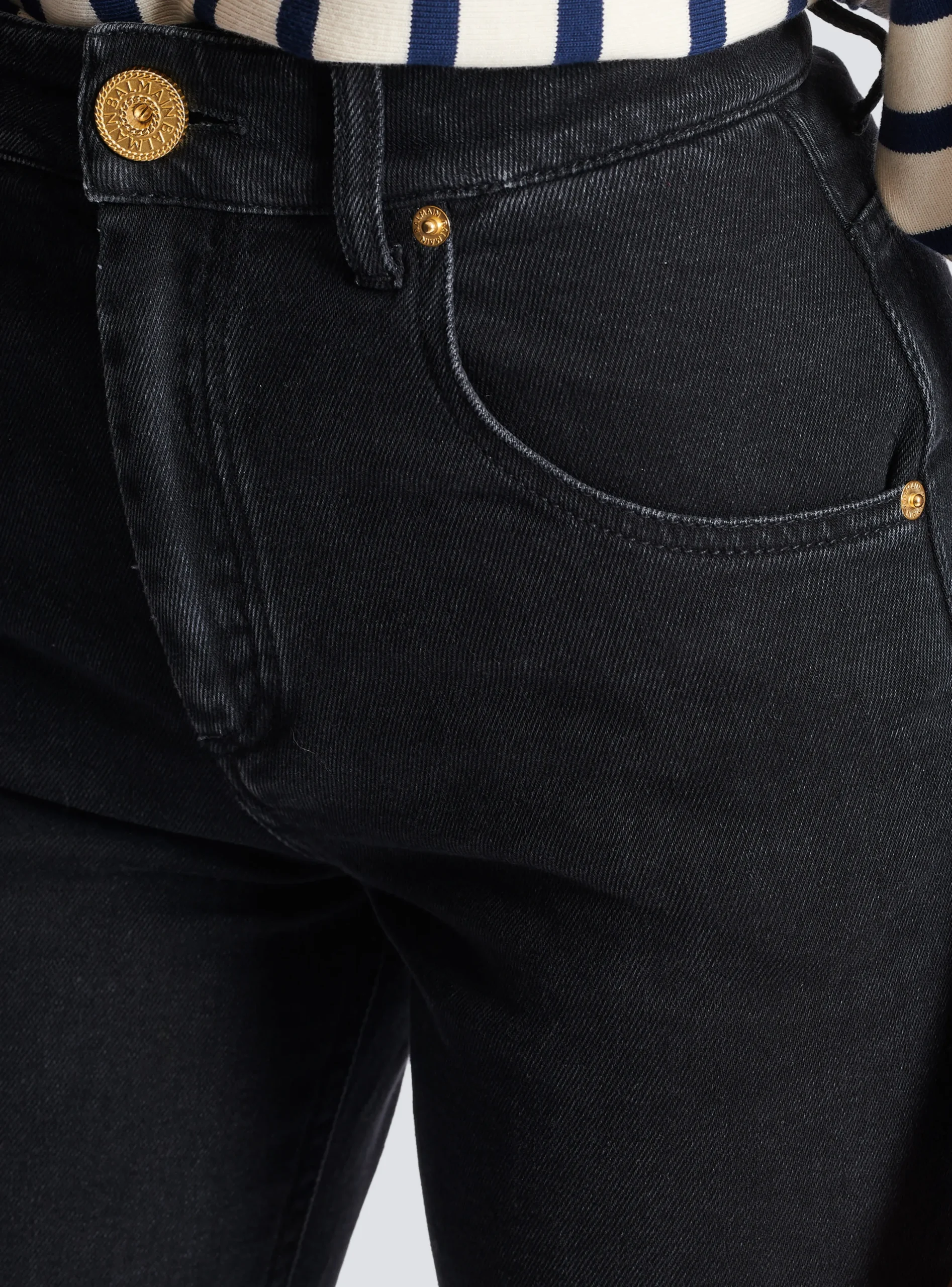 Flared Denim Jeans-Balmain Store