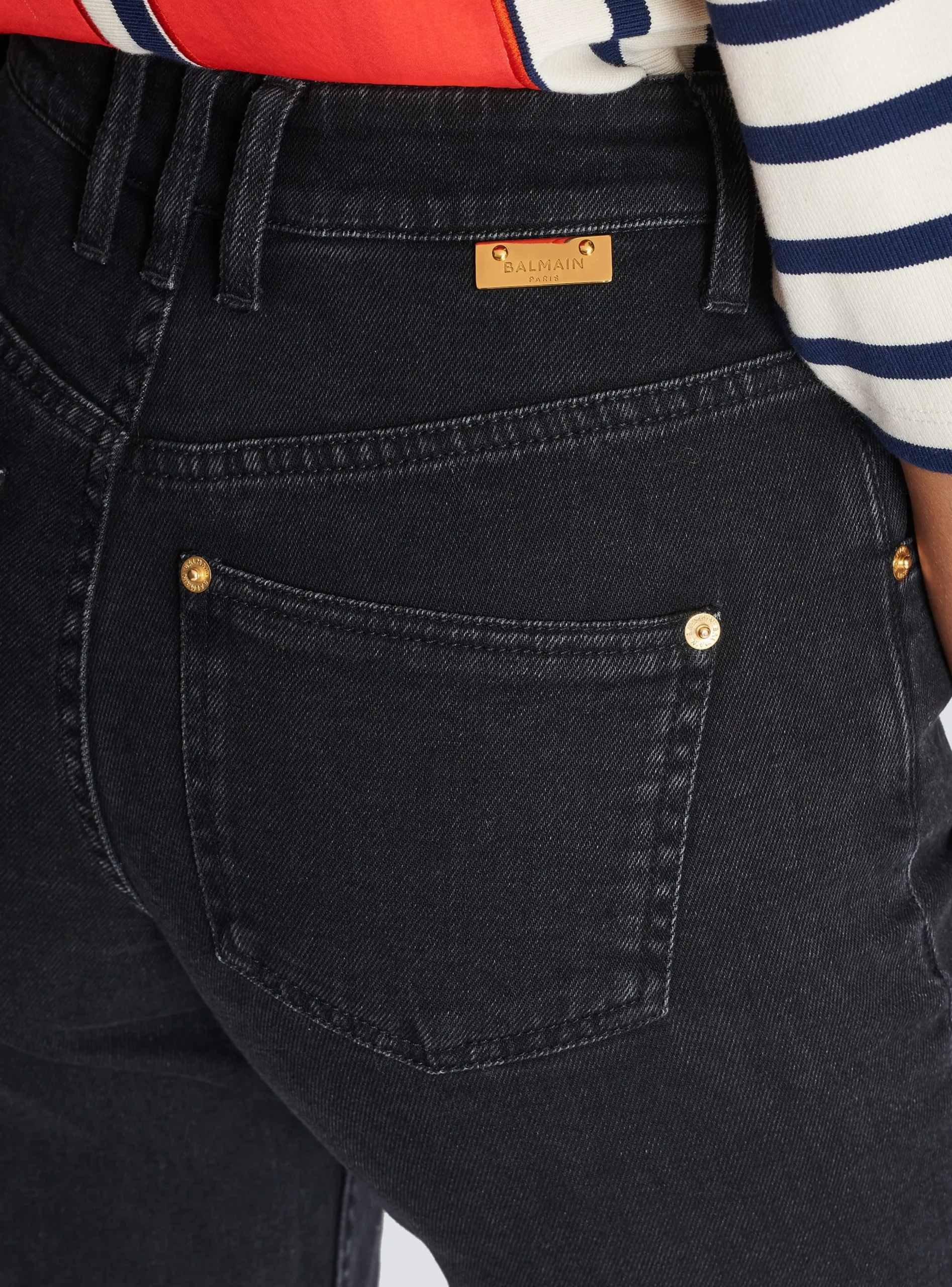 Flared Denim Jeans-Balmain Store