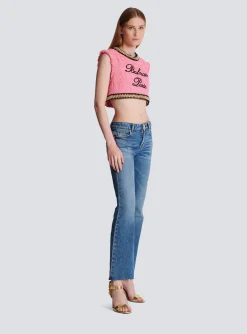 Flared Denim Jeans-Balmain Fashion