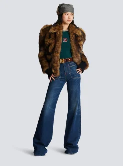 Flared Denim Jeans-Balmain Online