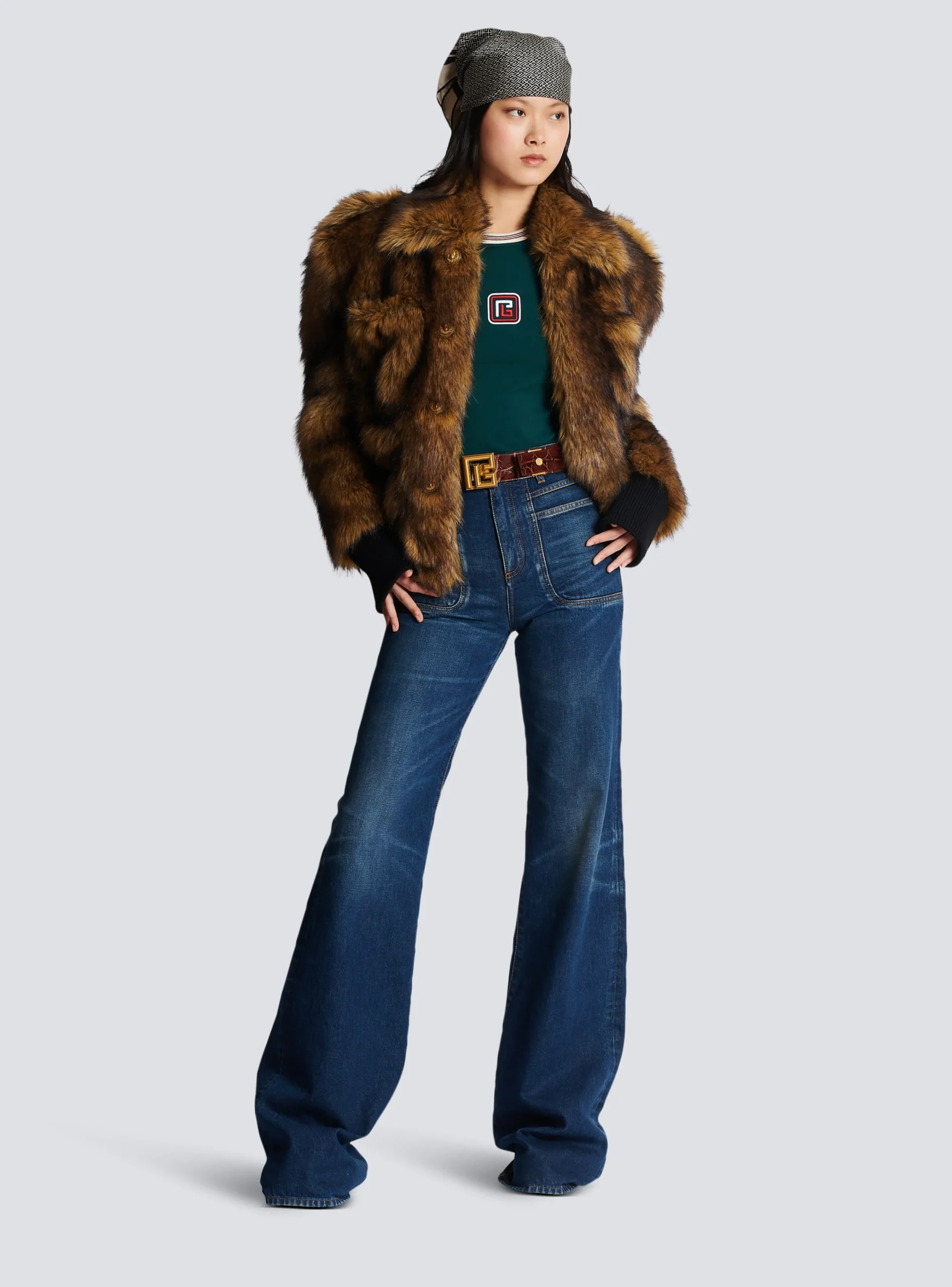 Flared Denim Jeans-Balmain Online