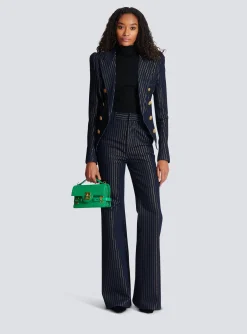 Flared Jeans With Lurex Stripes-Balmain Store